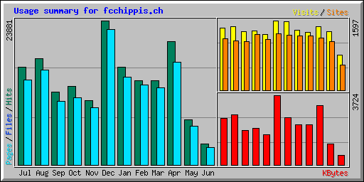Usage summary for fcchippis.ch