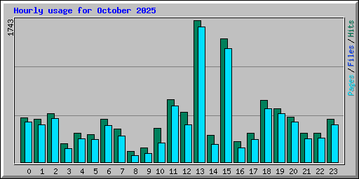 Hourly usage for October 2025