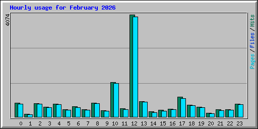 Hourly usage for February 2026