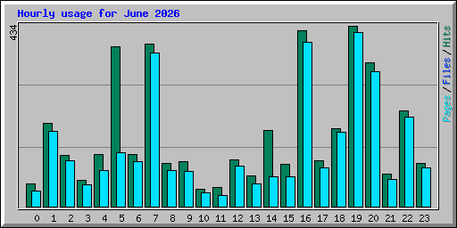 Hourly usage for June 2026